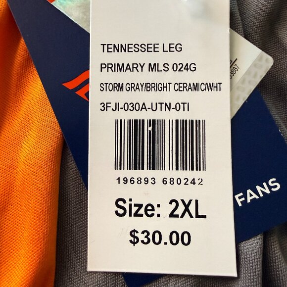 Men's Fanatics Gray Tennessee Vols Logo Shorts - 2XL - Picture 4 of 4